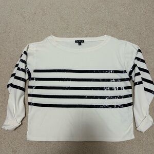 J. Crew sequin stripe top